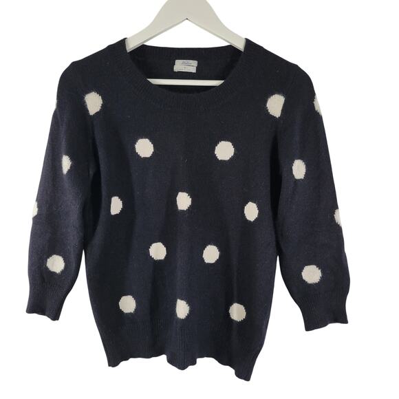 Madewell Sweaters - Wallace Madewell Pullover Sweater Womens Small Polka Dot Rabbit Hair Blend Black